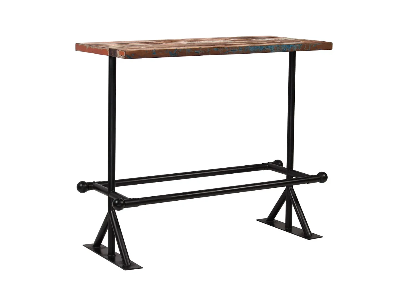 Conjunto de muebles de bar de 5 piezas Madera maciza recuperada Multicolor