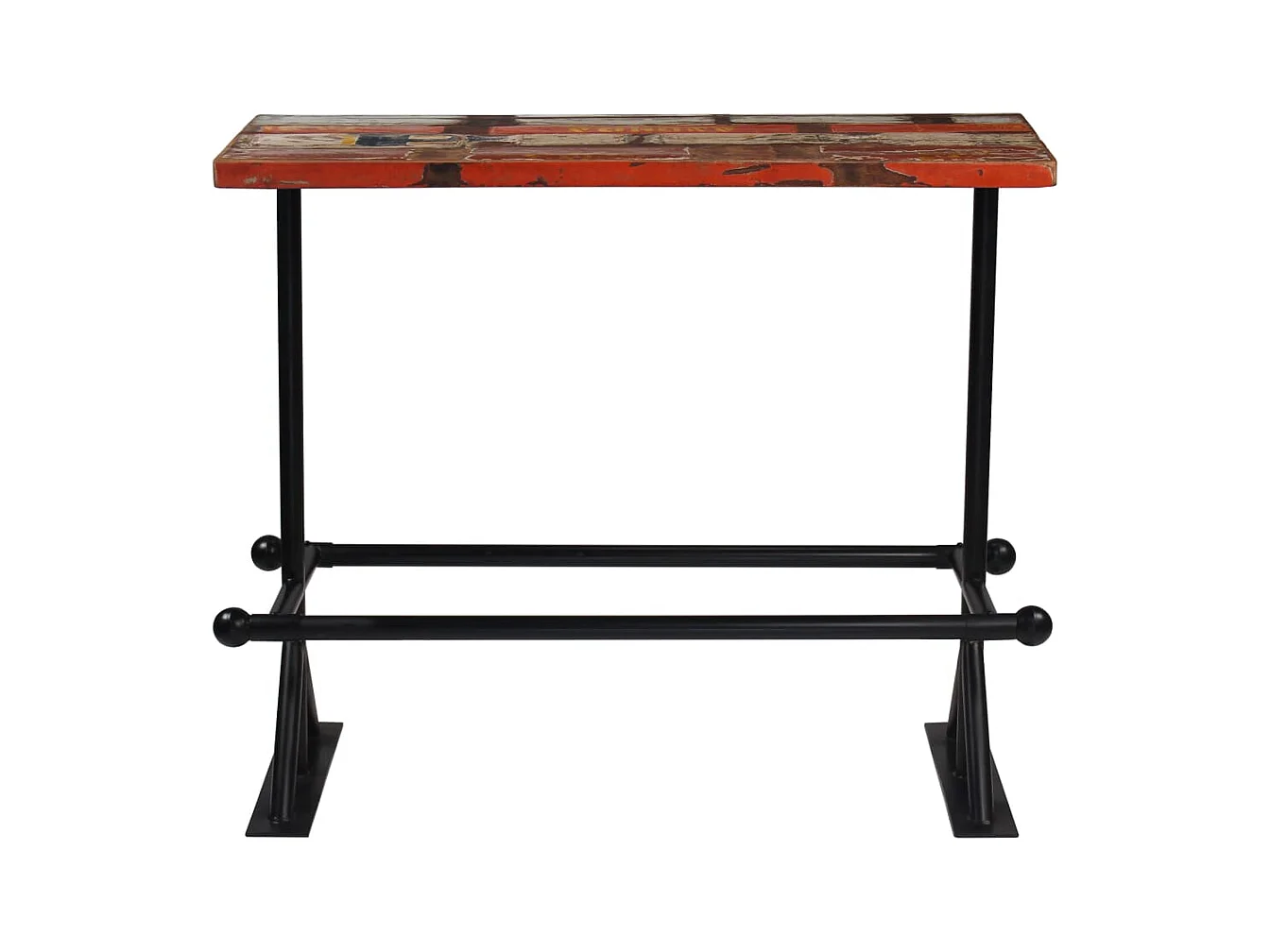 Conjunto de muebles de bar de 5 piezas Madera maciza recuperada Multicolor