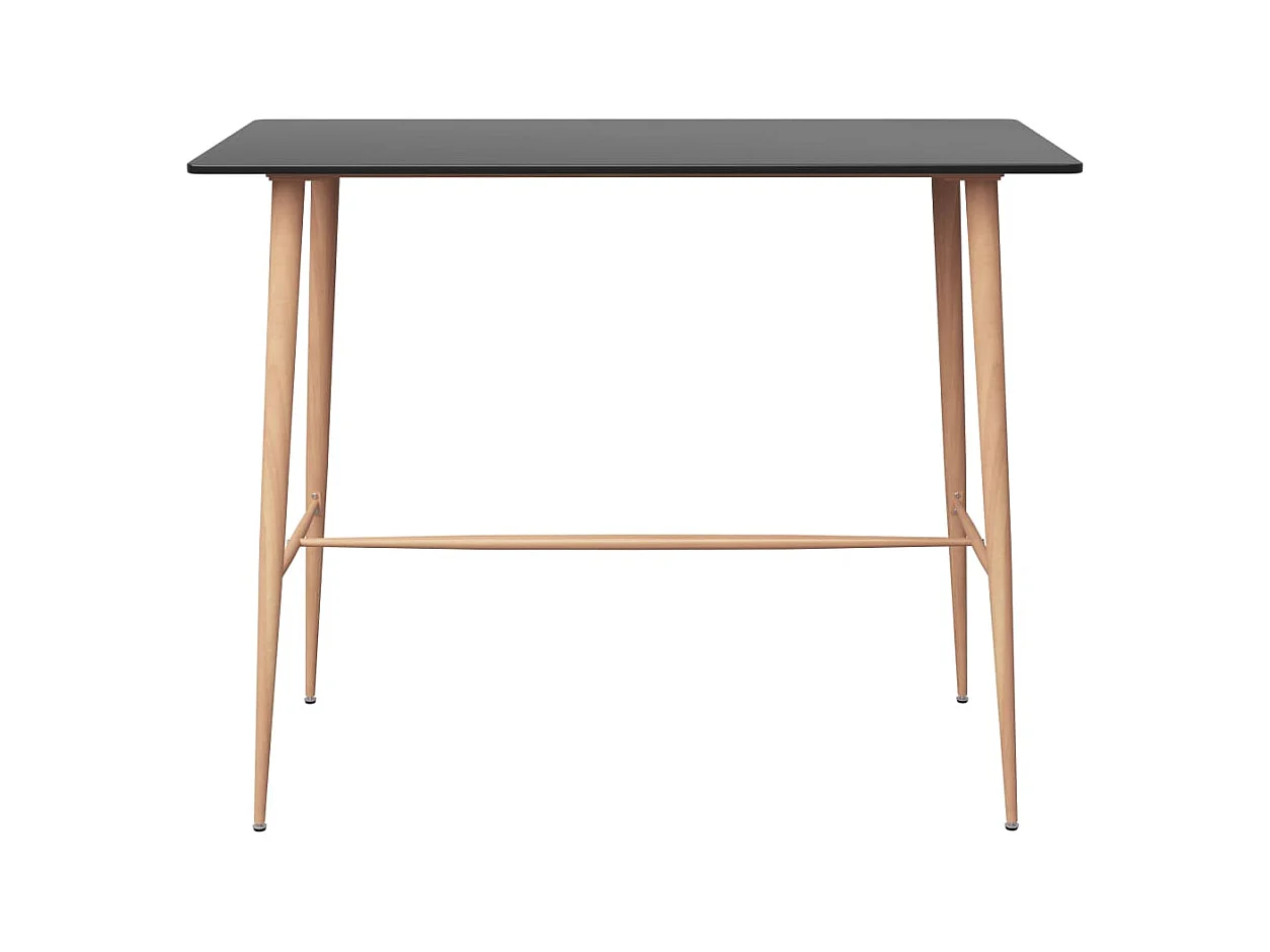 Juego de barra de 5 piezas, negro y gris