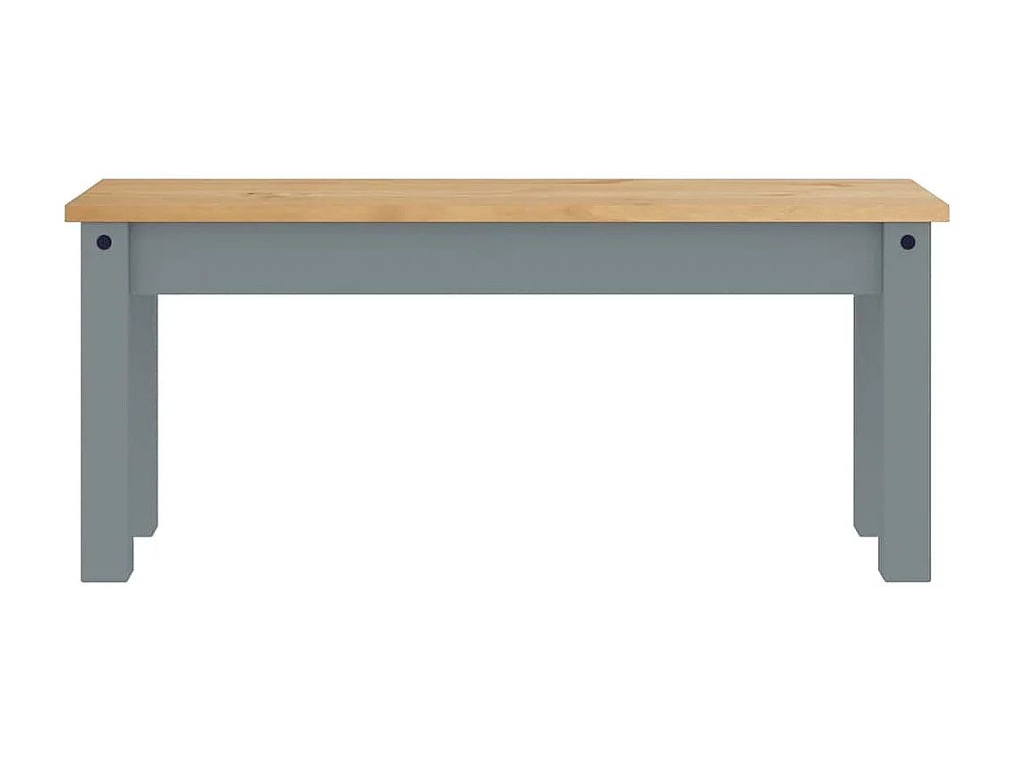 Juego de comedor Panamá de 4 piezas, gris, madera maciza de pino