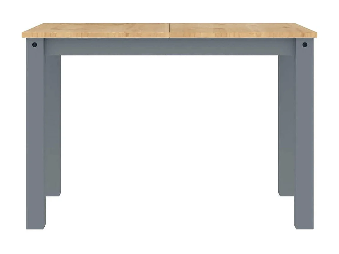 Juego de comedor Panamá de 4 piezas, gris, madera maciza de pino