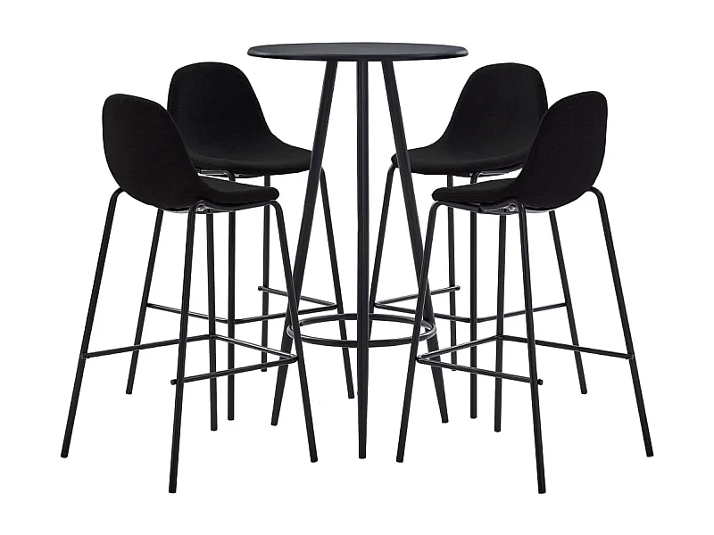 Ensemble de bar 5 pcs Tissu Noir