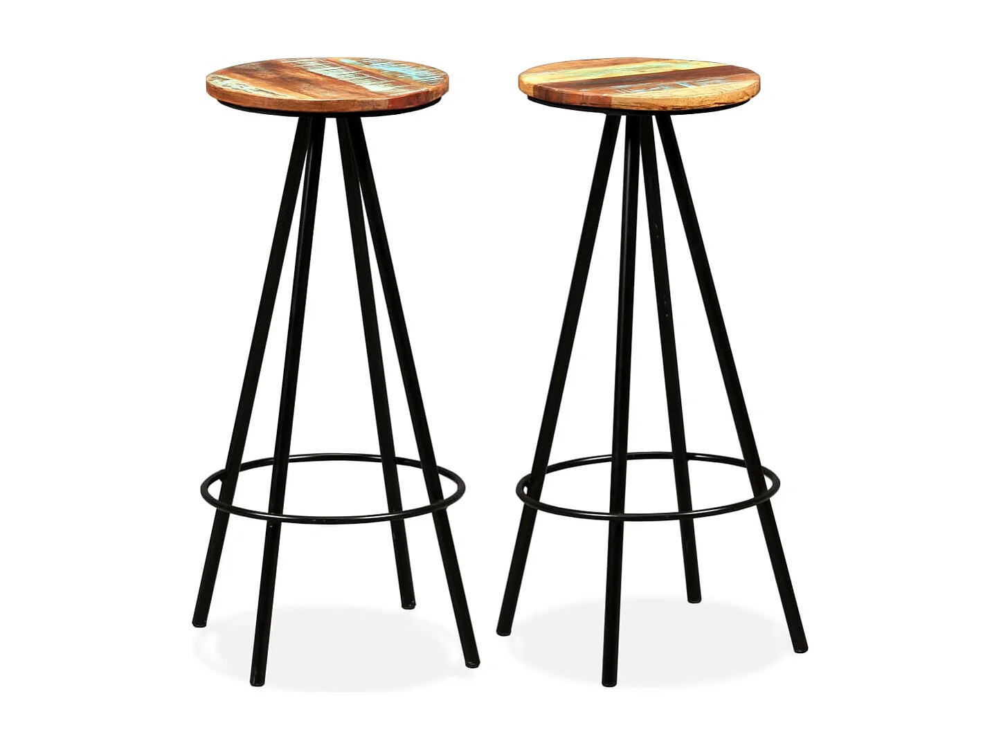 Set da bar da 3 pezzi in legno massello di recupero