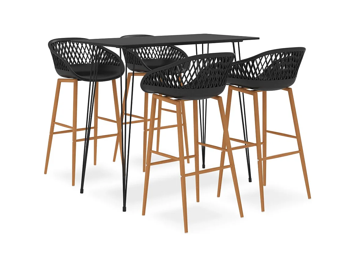 Juego de barra de 5 piezas Negro