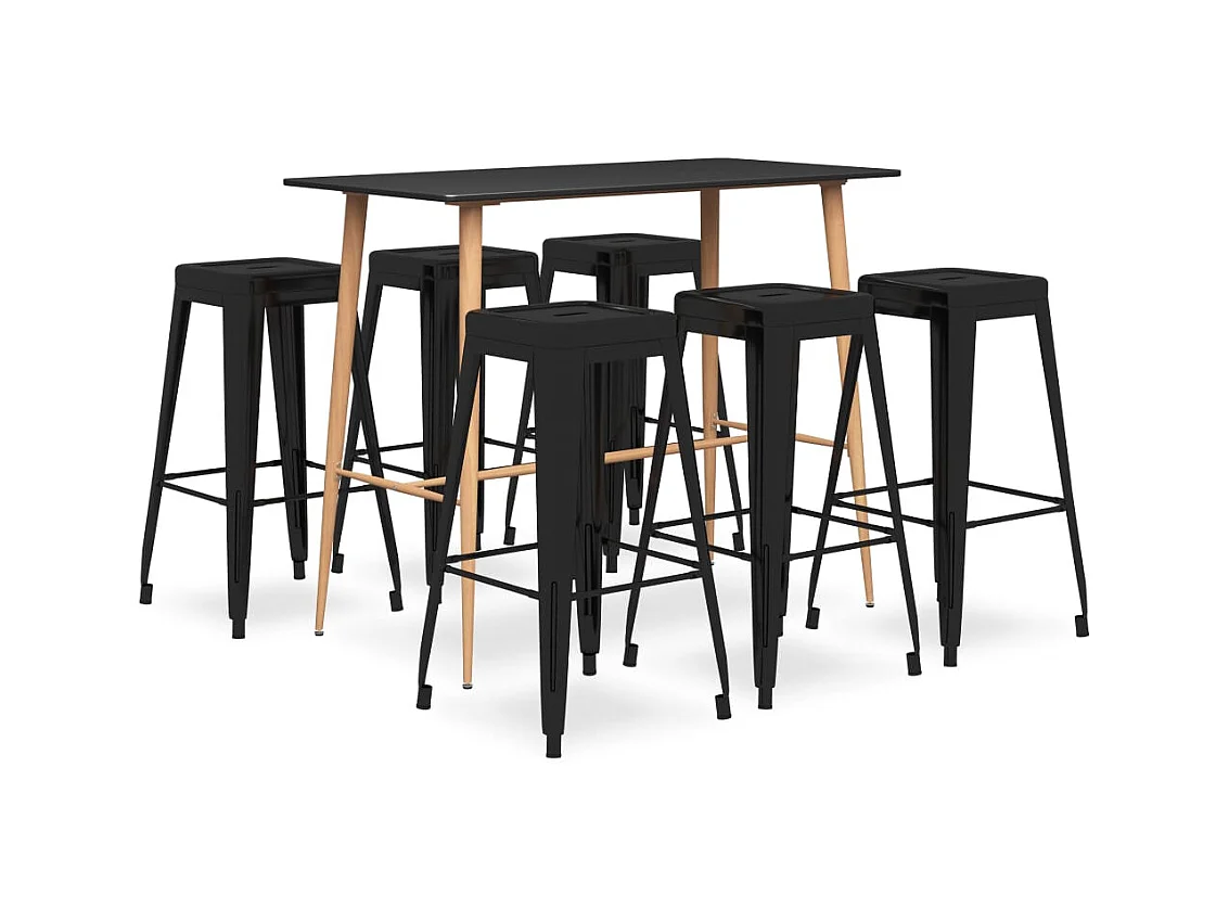 Ensemble de bar 7 pcs Noir