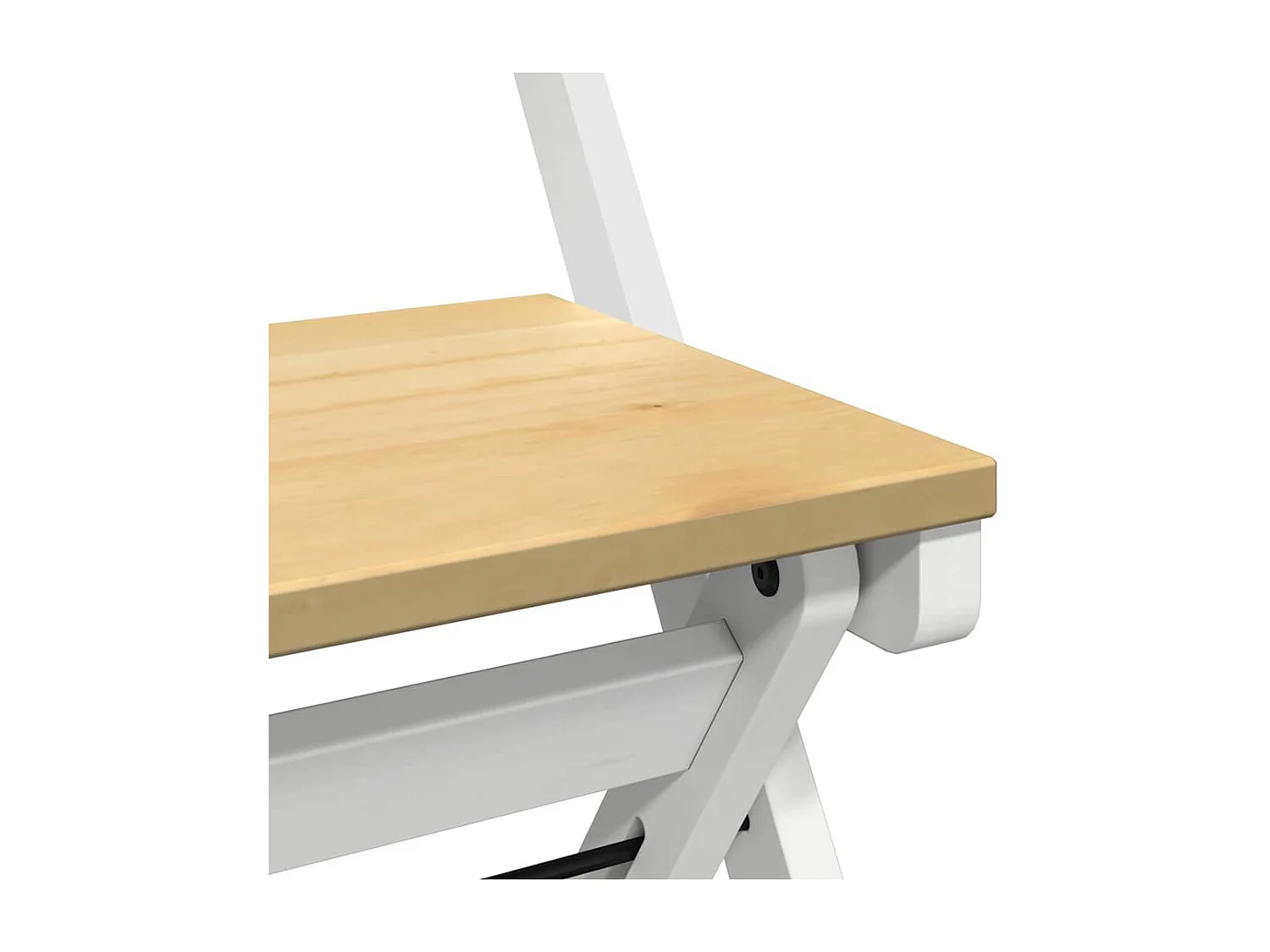 Ensemble à manger papillon 5 pcs Corona pliable blanc bois pin