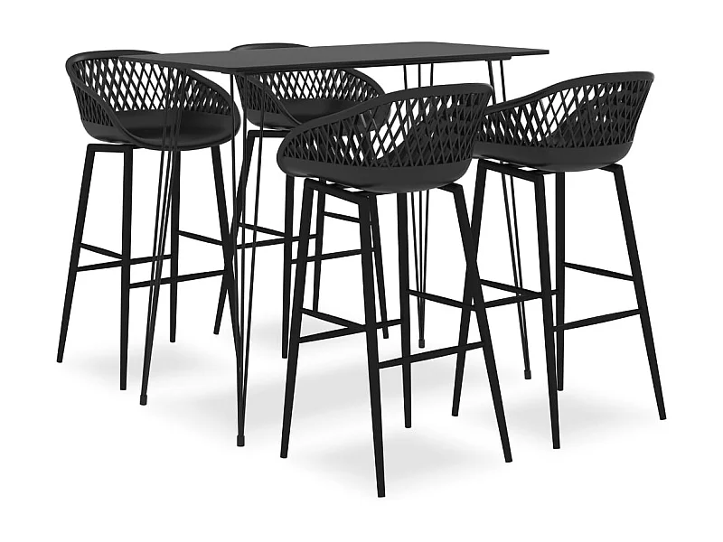 Juego de barra de 5 piezas Negro