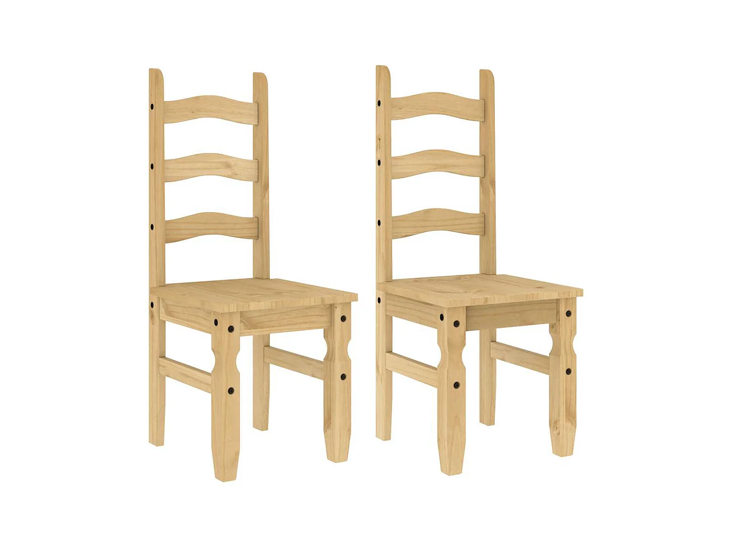 Juego de comedor Panamá de 3 piezas en madera maciza de pino