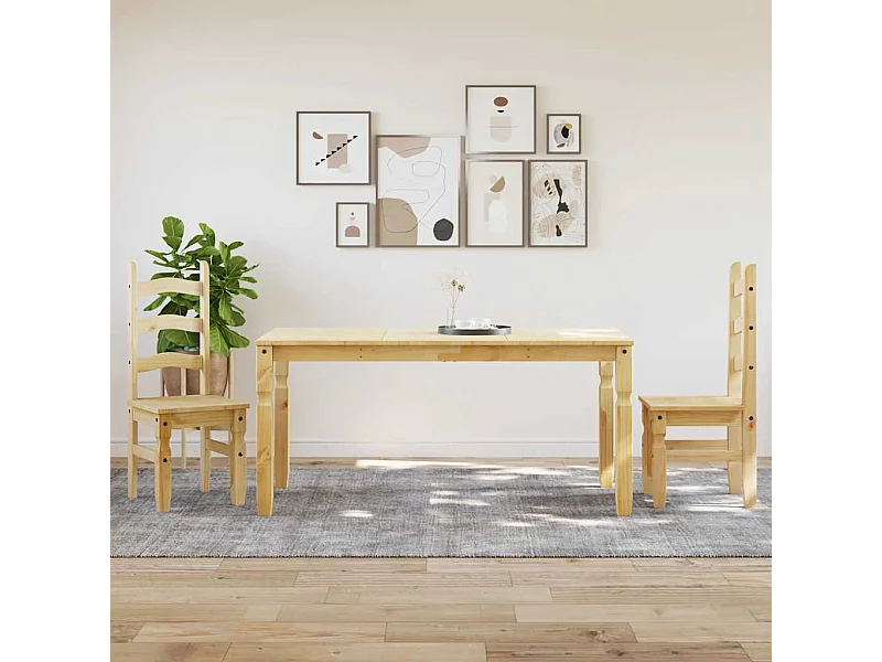 Ensemble à manger Panama 3 pcs bois de pin massif