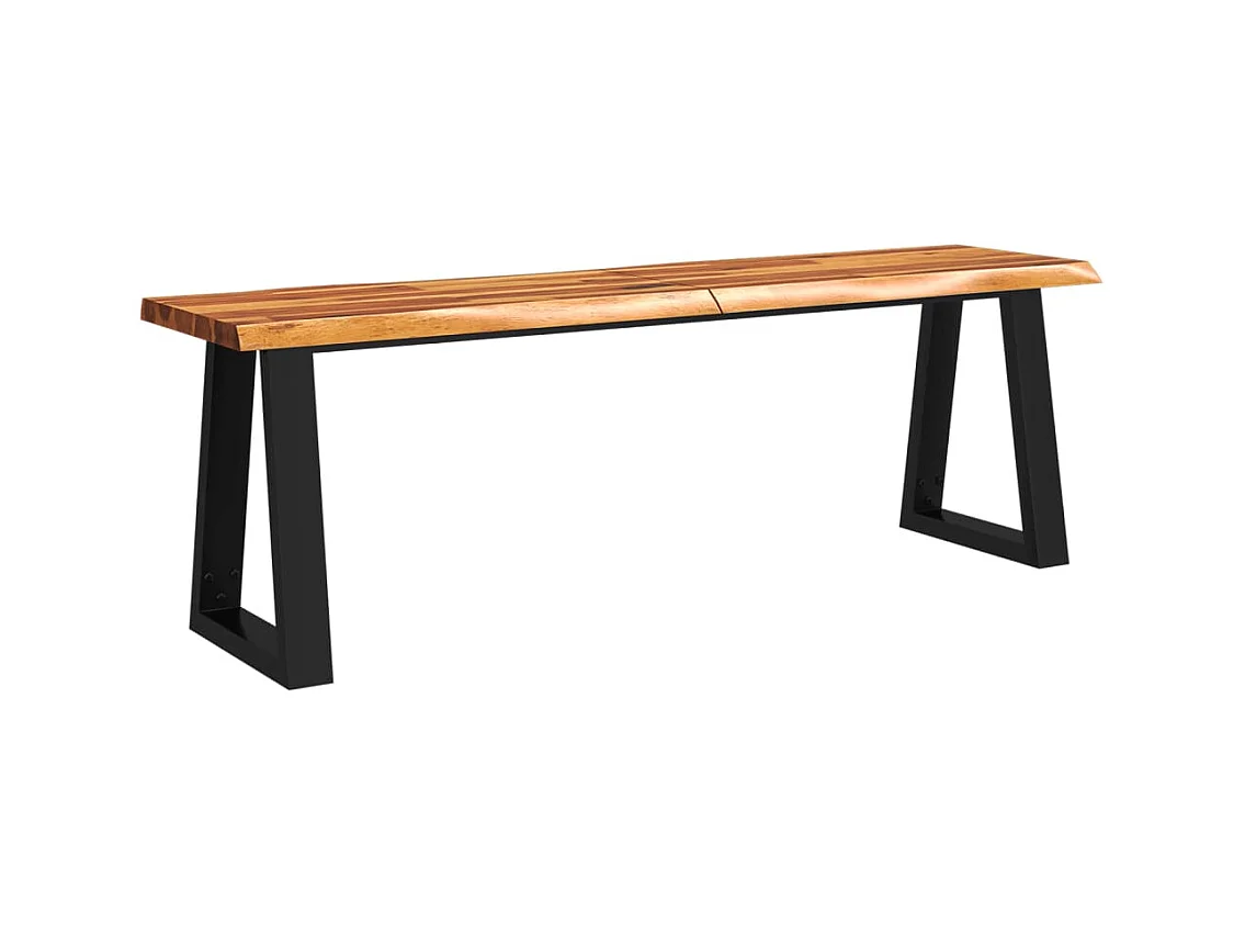 Juego de comedor de 3 piezas con borde vivo en madera maciza de acacia