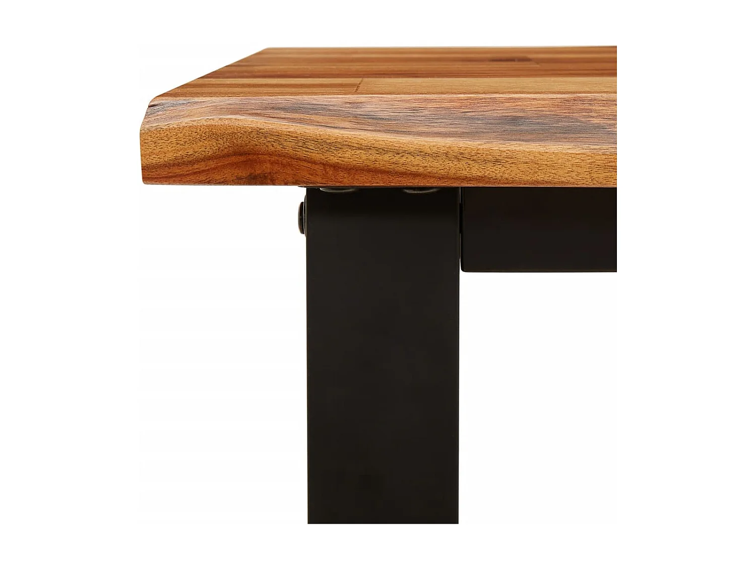 Juego de comedor de 3 piezas con borde vivo en madera maciza de acacia