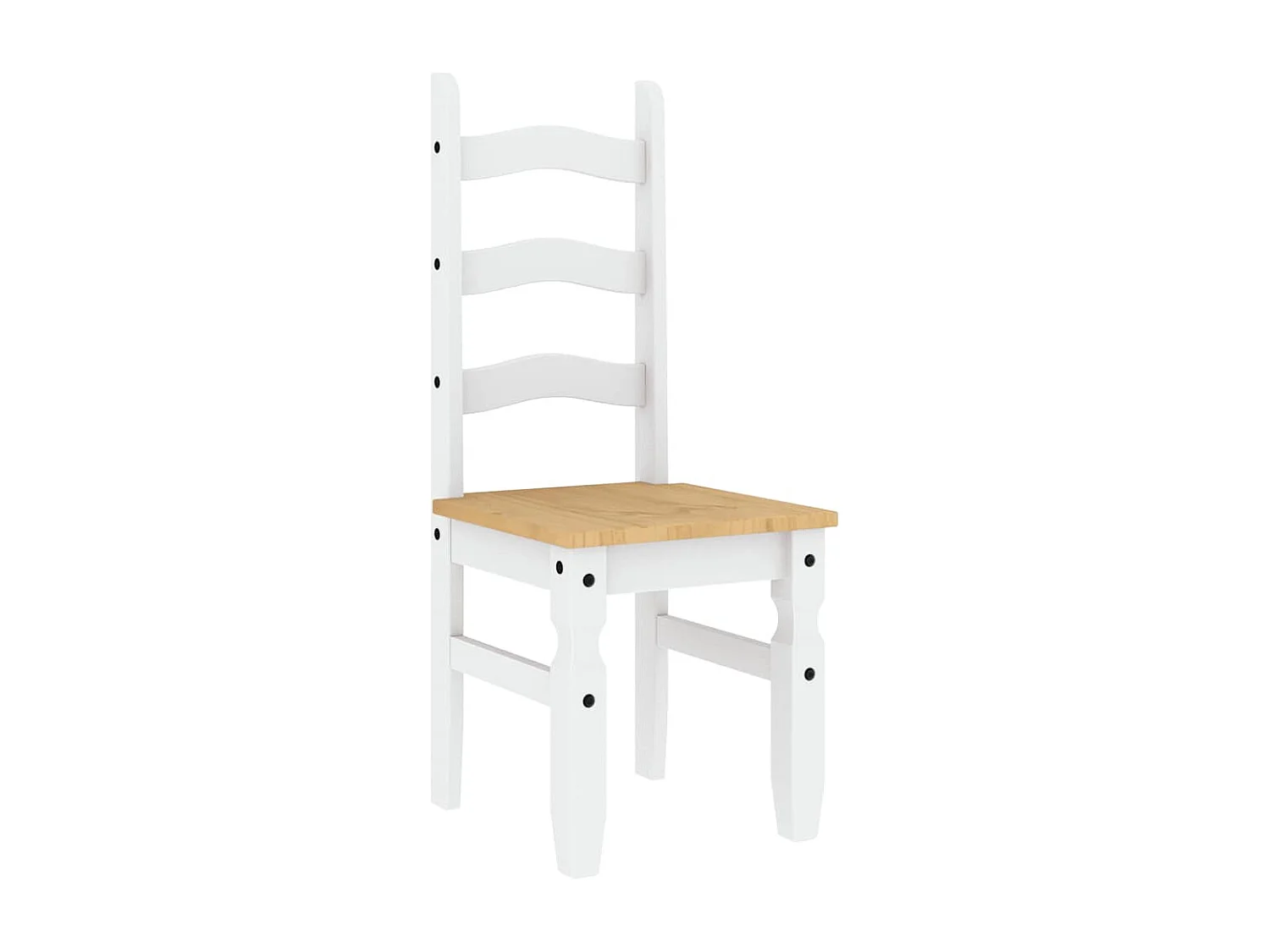 Ensemble à manger Panama 5 pcs blanc bois de pin massif