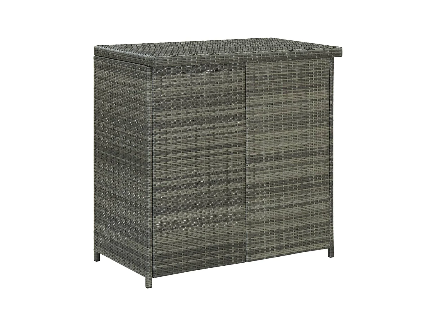 Juego de bar de 3 piezas, resina tejida gris