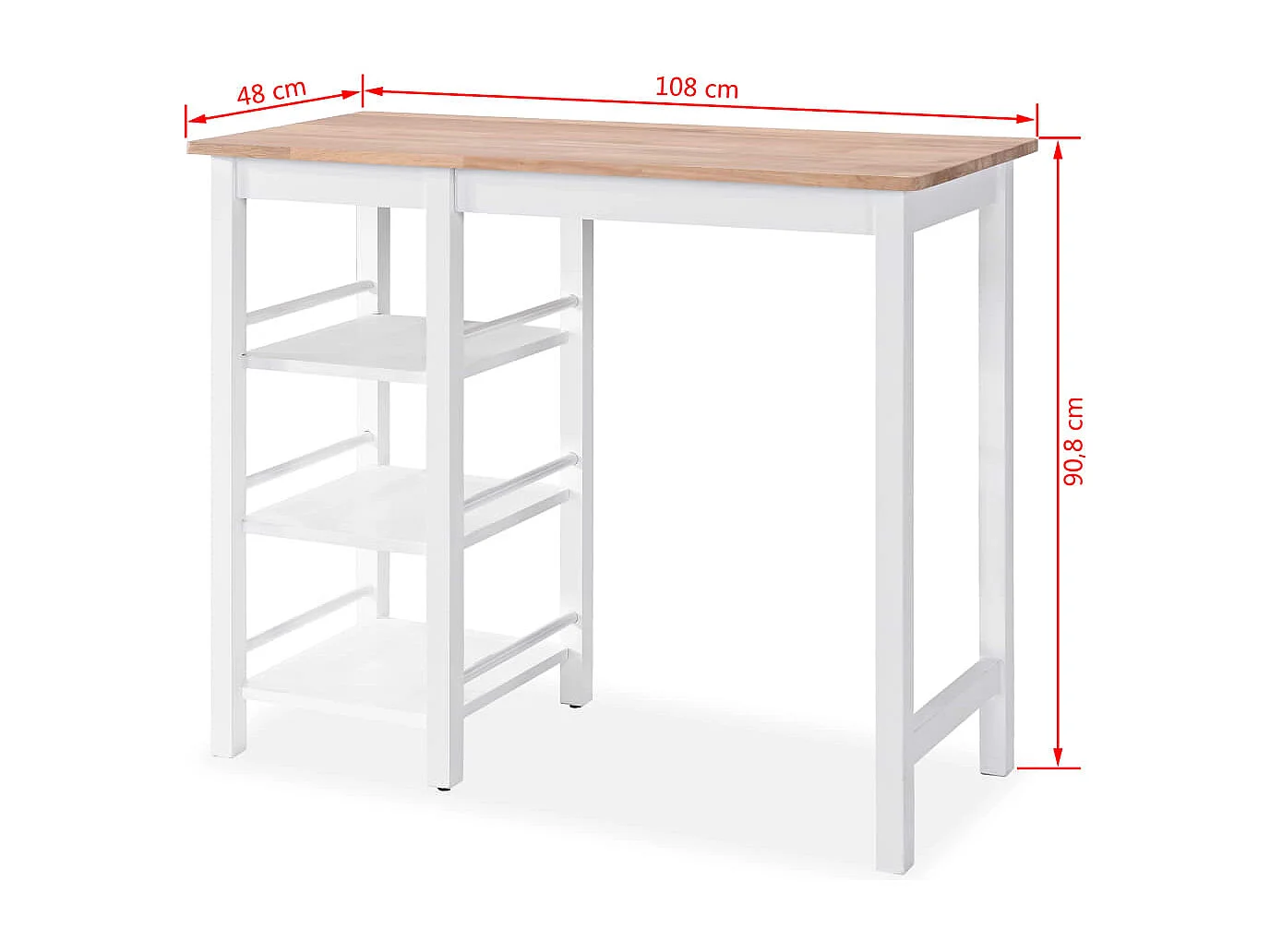 Juego de bar de 3 piezas MDF Blanco