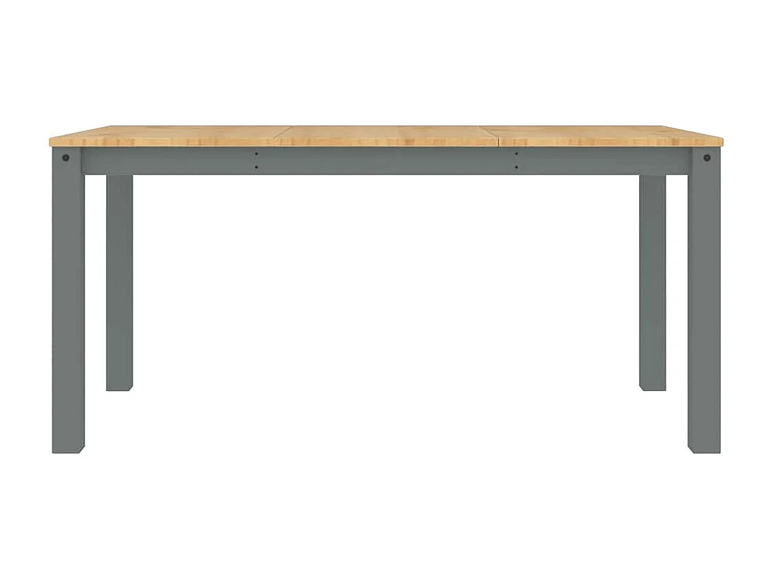 Juego de comedor Panamá de 3 piezas, gris, madera maciza de pino