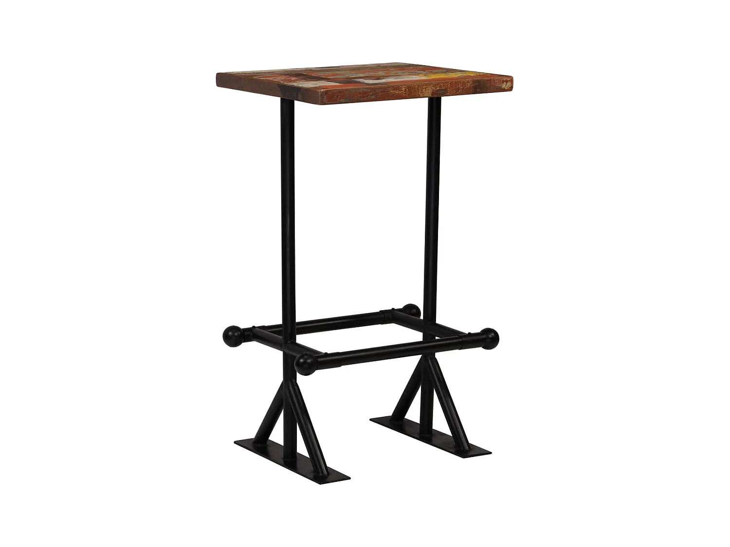 Conjunto de muebles de bar de 3 piezas Madera maciza recuperada Multicolor