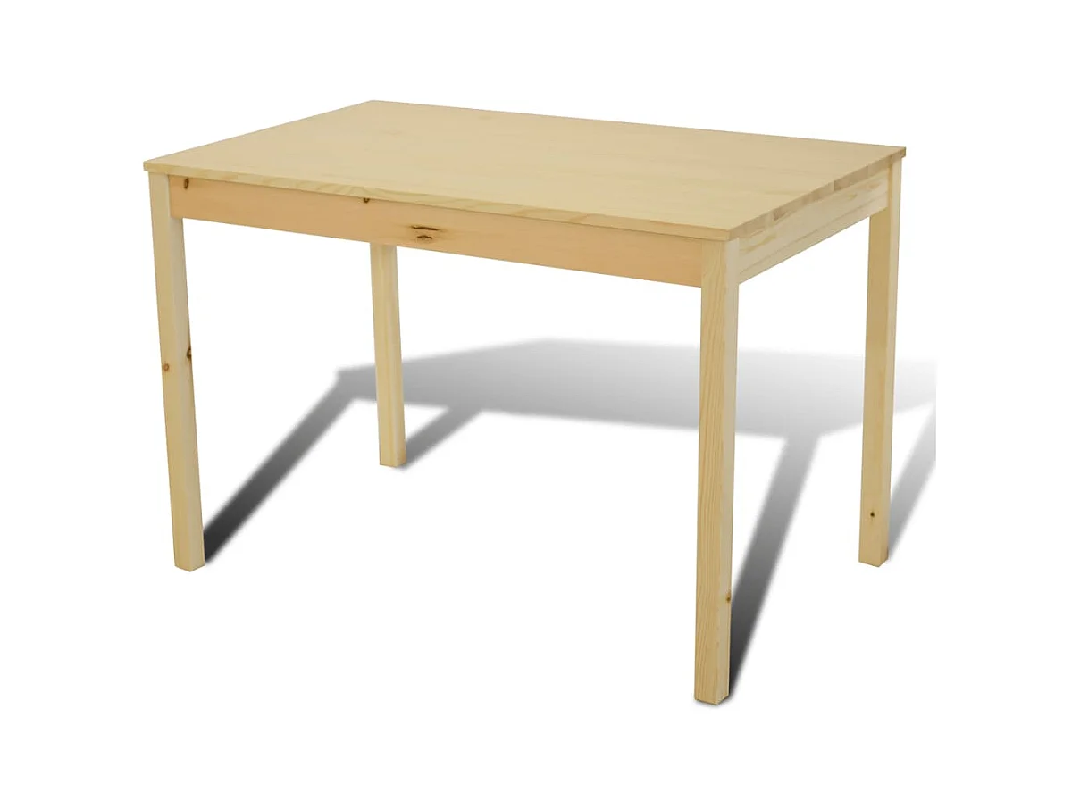 Houten eettafel met 4 stoelen Naturel