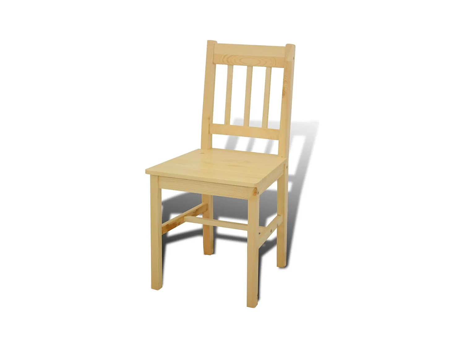 Mesa de comedor de madera con 4 sillas Natural