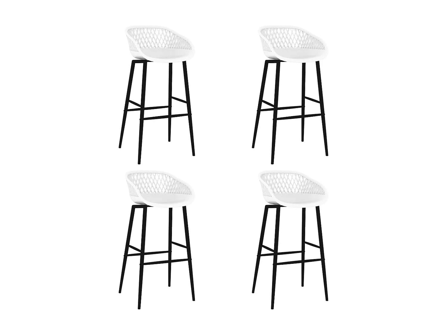 Juego de bar de 5 piezas en blanco y negro