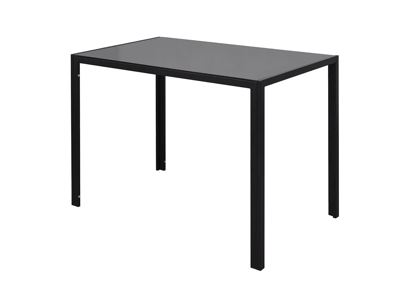 Juego de mesa de comedor de cinco piezas en blanco y negro