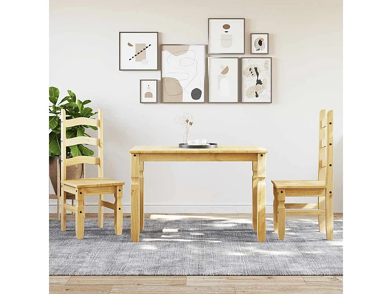 Ensemble à manger Panama 3 pcs bois de pin massif