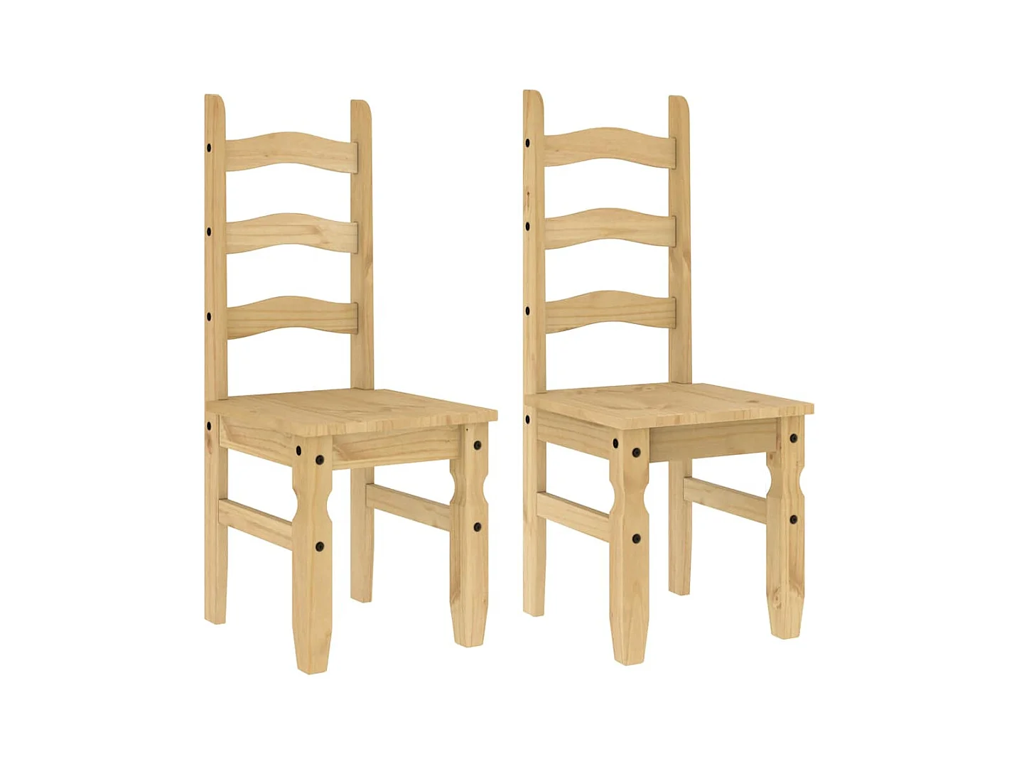 Juego de comedor Panamá de 3 piezas en madera maciza de pino