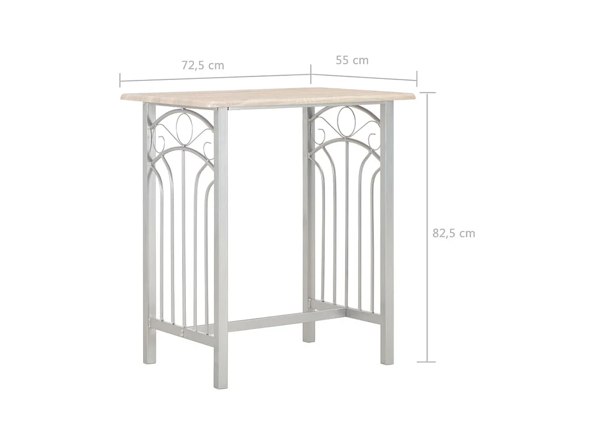 Juego de barra de 3 piezas, madera y acero