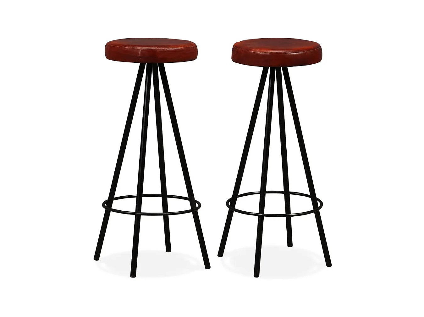 Juego de bar de 3 piezas fabricado con madera maciza reciclada y cuero genuino.