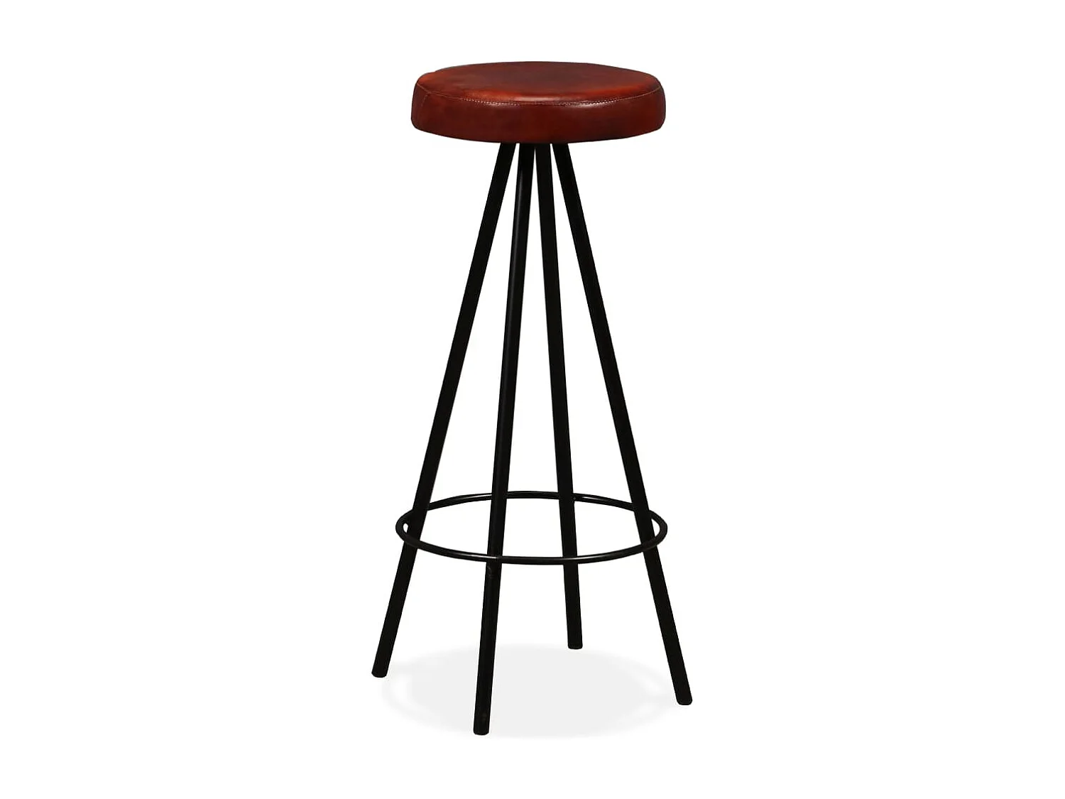 Set da bar composto da 3 pezzi in legno massello riciclato e vera pelle