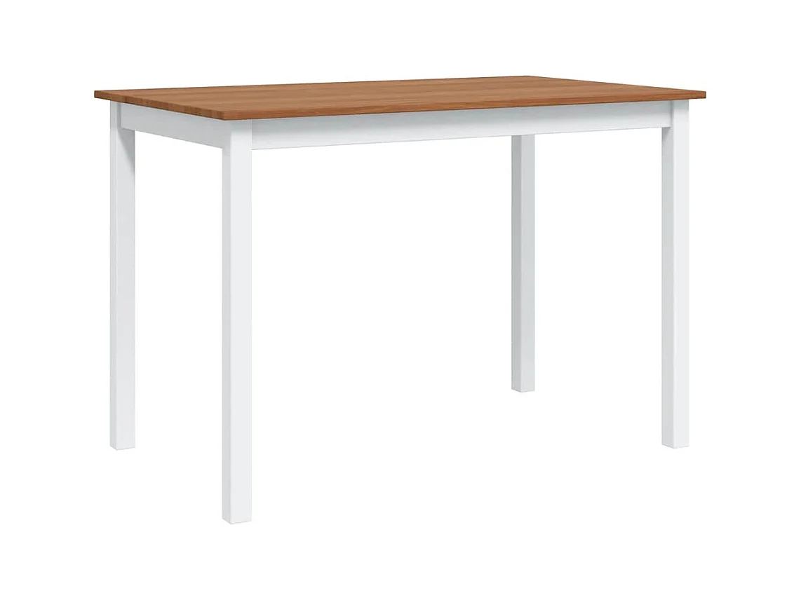 Juego de comedor de 5 piezas Marrón y blanco