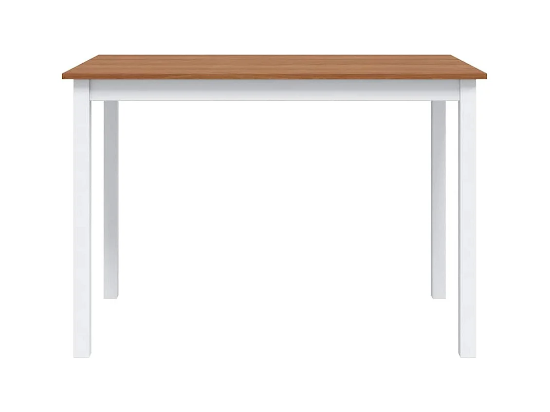 Juego de comedor de 5 piezas Marrón y blanco