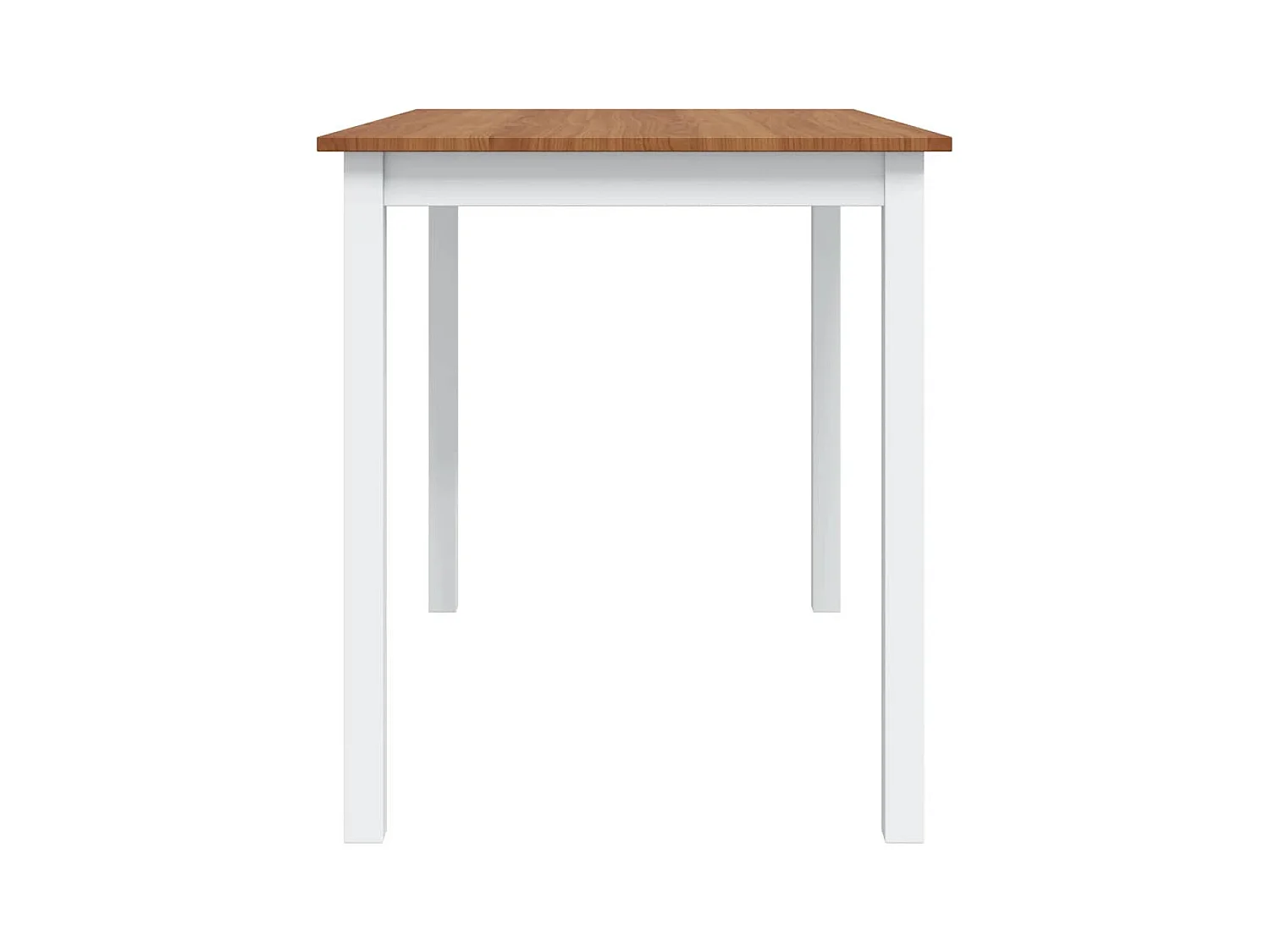 Juego de comedor de 5 piezas Marrón y blanco