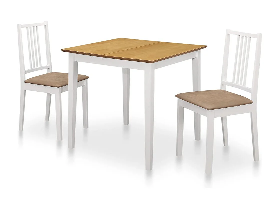 Set da pranzo 3 pezzi MDF bianco