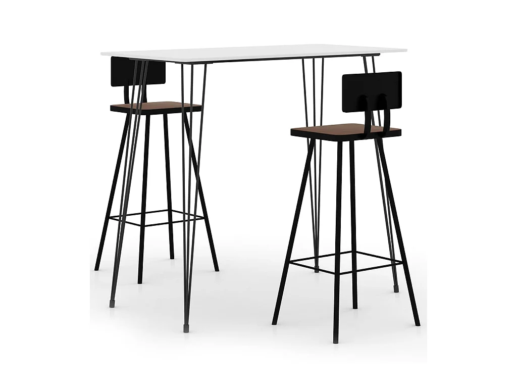 Juego de bar de 3 piezas blanco