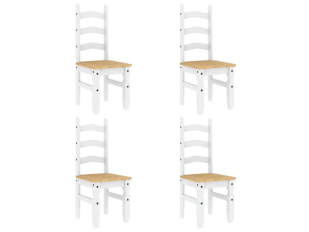 Ensemble à manger Panama 5 pcs blanc bois de pin massif