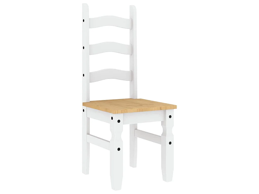 Ensemble à manger Panama 5 pcs blanc bois de pin massif