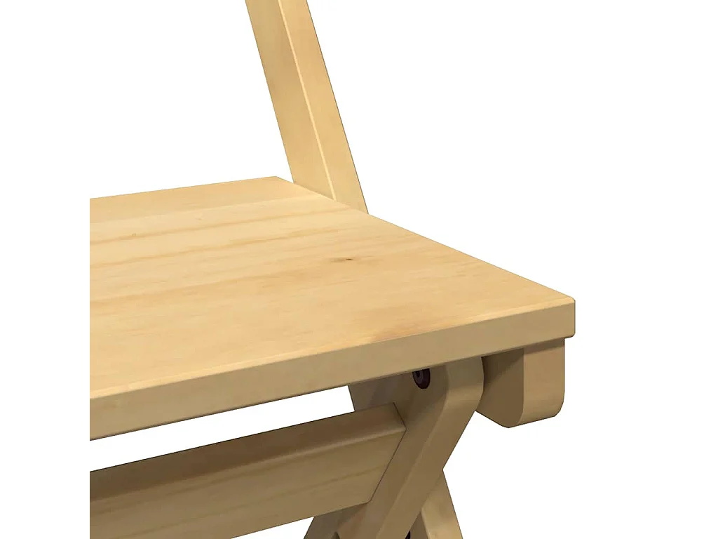 Set da pranzo pieghevole a forma di farfalla Corona da 5 pezzi, in pino cerato marrone