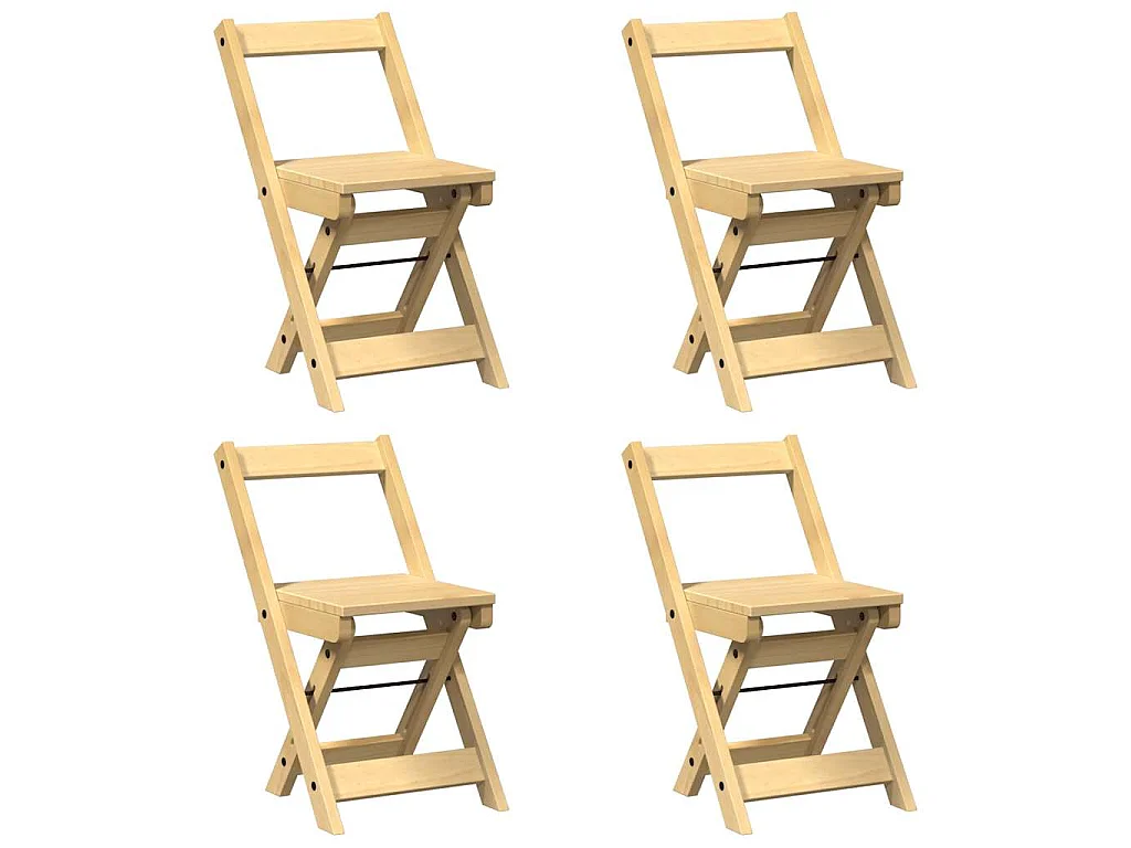 Set da pranzo pieghevole a forma di farfalla Corona da 5 pezzi, in pino cerato marrone