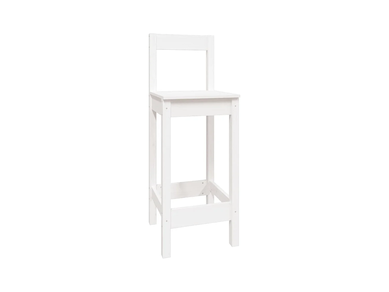 Juego de bar de 5 piezas Blanco Madera maciza de pino