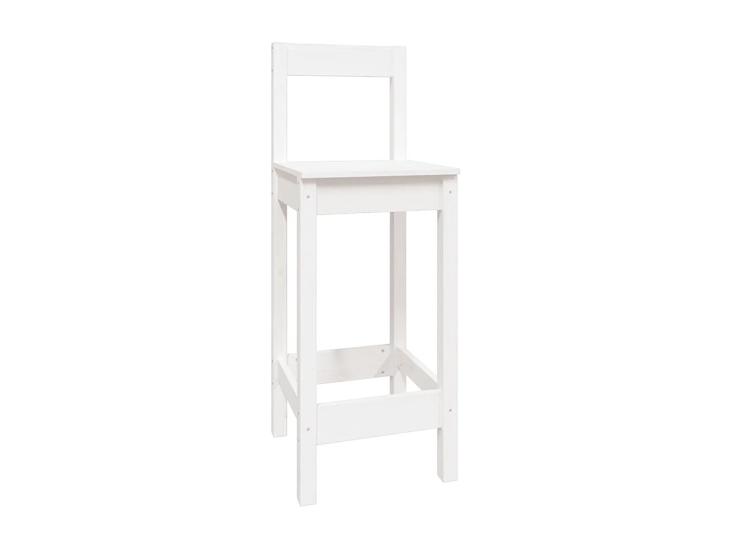 Ensemble de bar 5 pcs Blanc Bois de pin massif