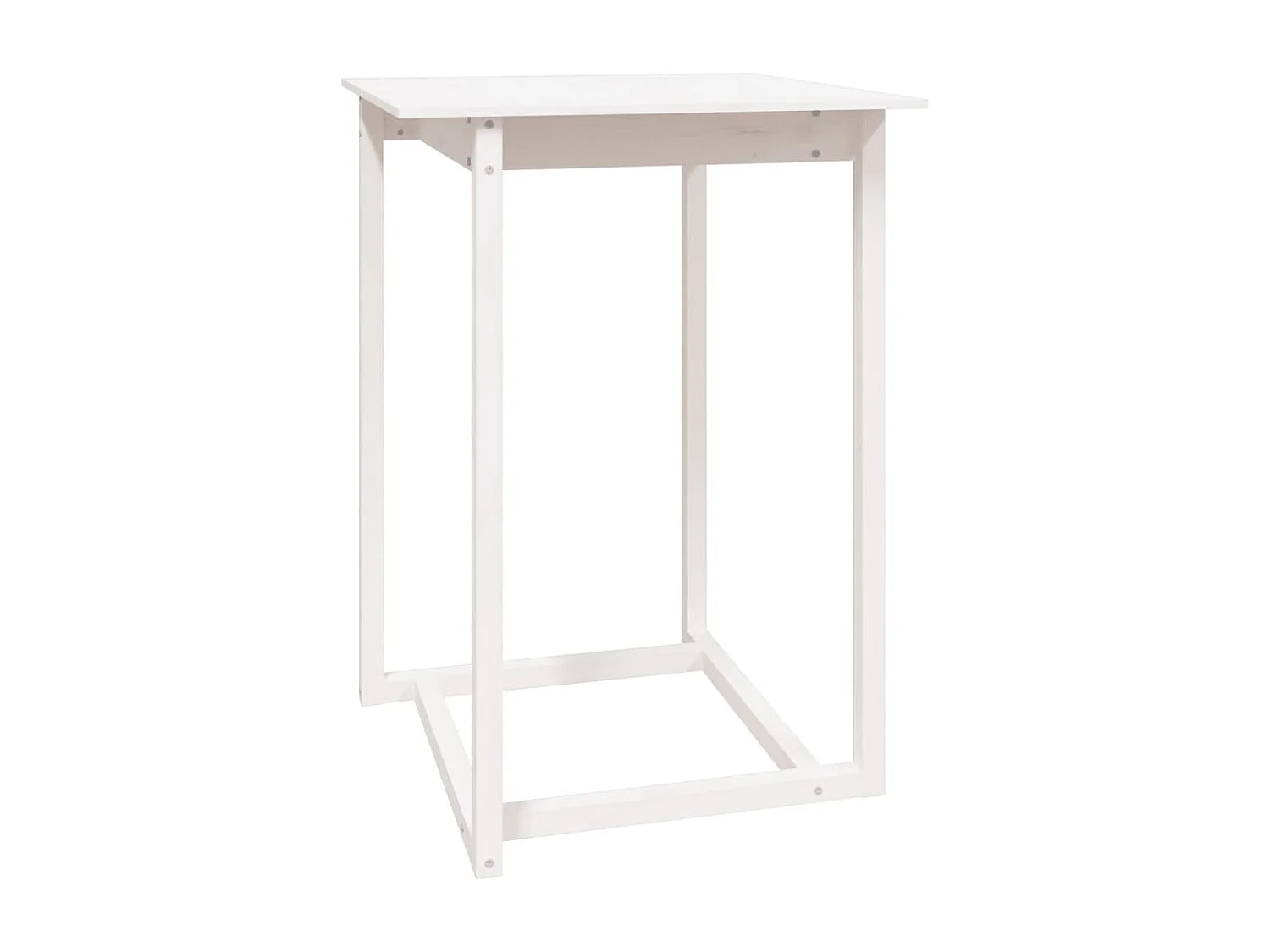 Ensemble de bar 5 pcs Blanc Bois de pin massif