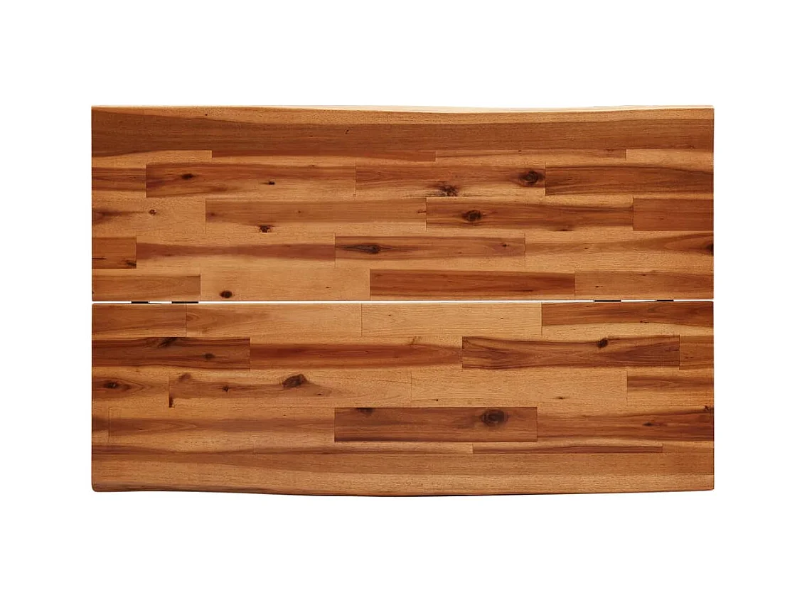 Juego de comedor de 3 piezas con borde vivo en madera maciza de acacia