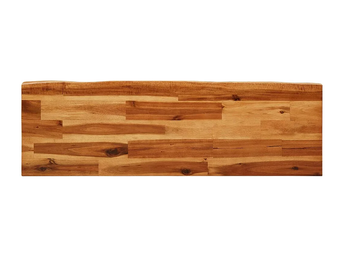 Juego de comedor de 3 piezas con borde vivo en madera maciza de acacia