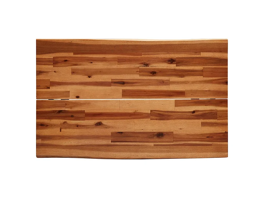 Ensemble à manger 3 pcs avec bord vivant bois massif d'acacia