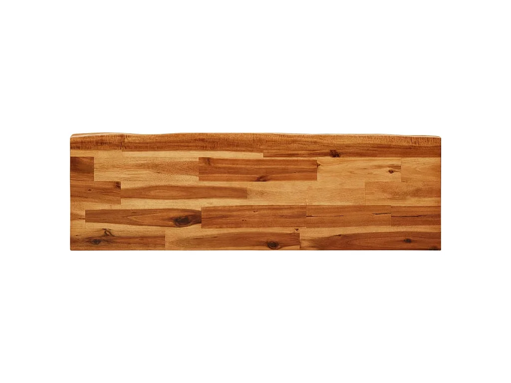 Ensemble à manger 3 pcs avec bord vivant bois massif d'acacia