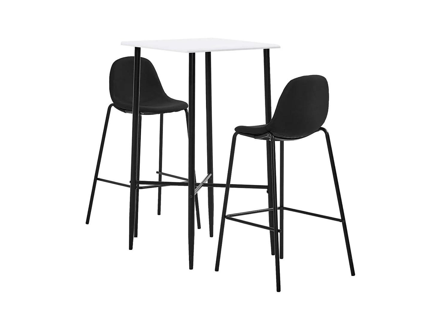 Juego de bar de 3 piezas en tela negra