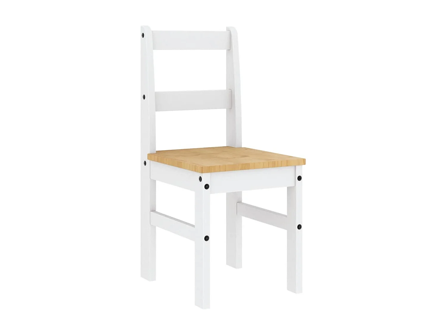 Ensemble à manger Panama 5 pcs blanc bois de pin massif