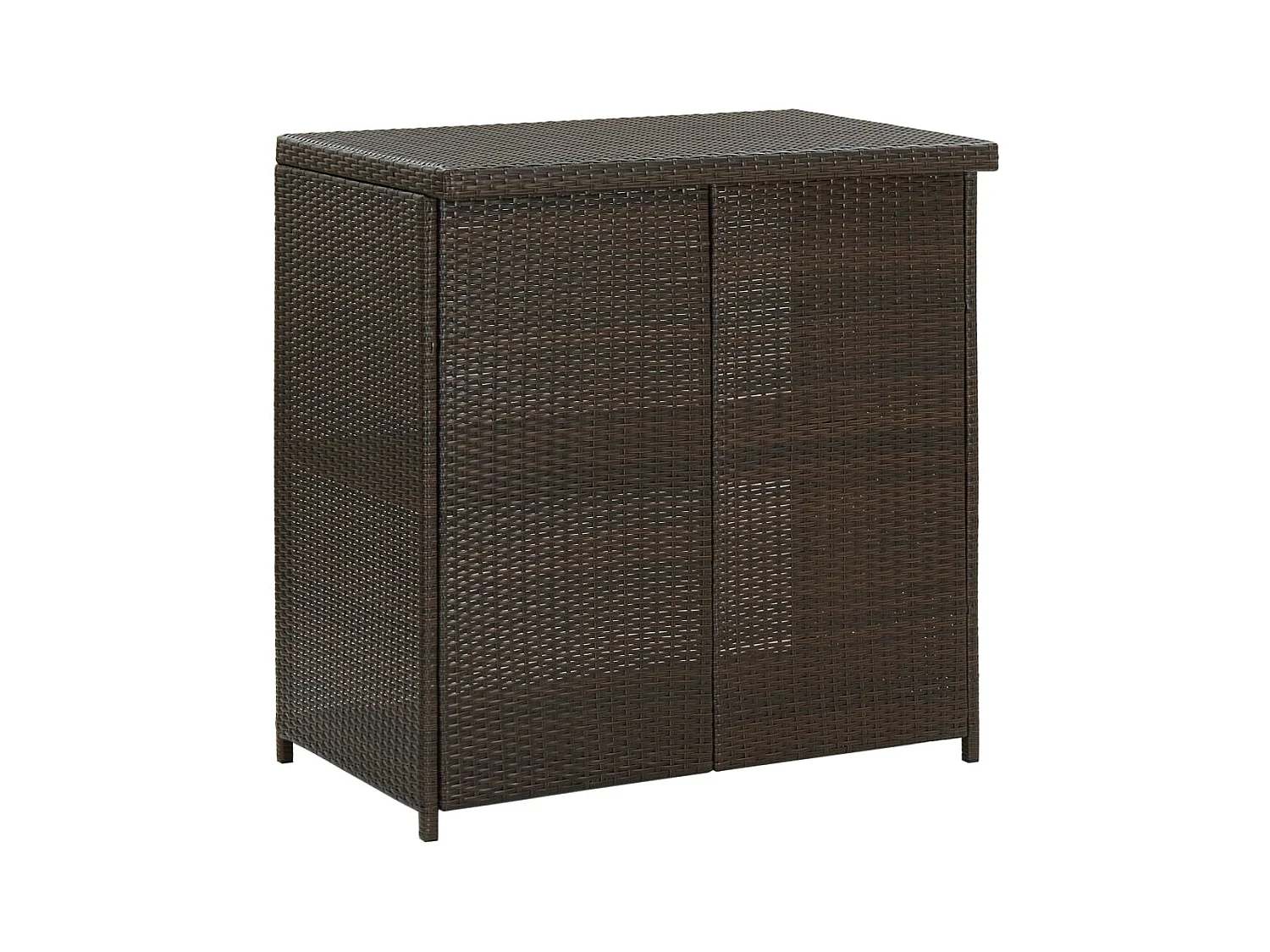 Juego de bar de 3 piezas, resina tejida marrón