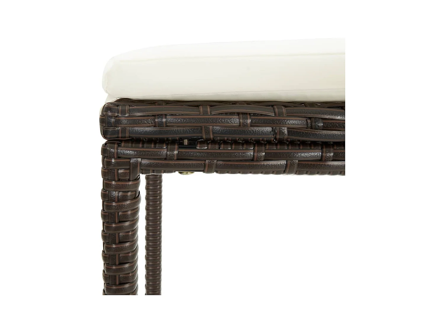 Juego de bar de 3 piezas, resina tejida marrón