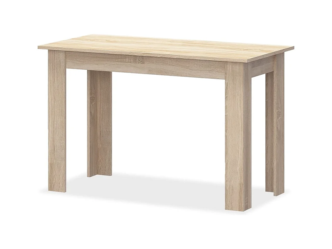 Conjunto de mesa de comedor y banco de 3 piezas, madera de ingeniería, roble